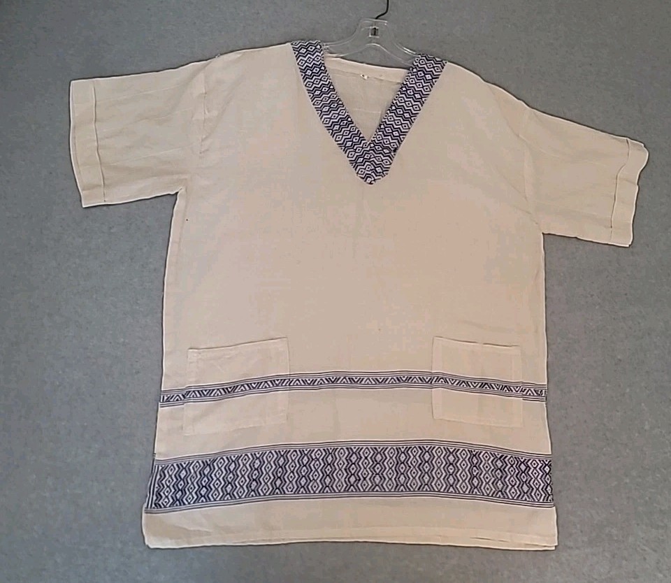 Ethiopian Traditional Embroidered Men Shirt Size XL