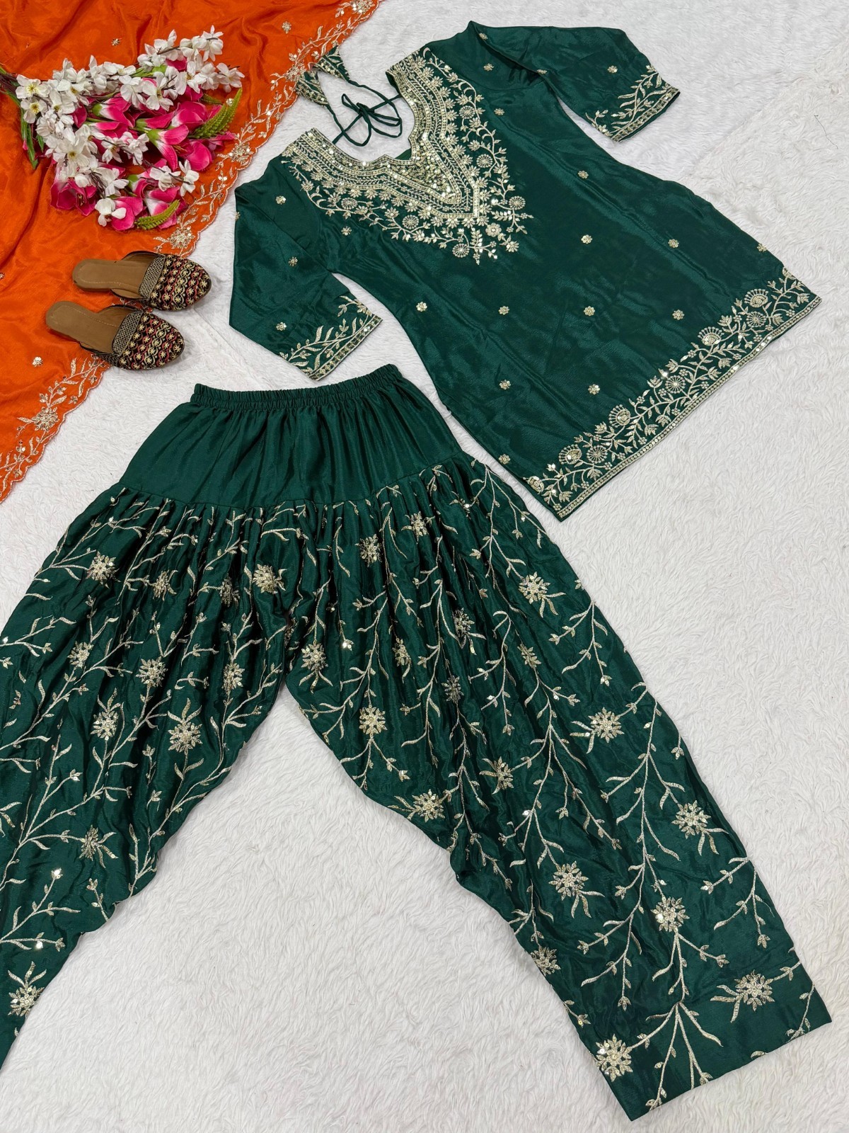 Dress Bollywood Suit Pakistani Indian Wedding Dhoti Top Salwar Kameez Party Wear