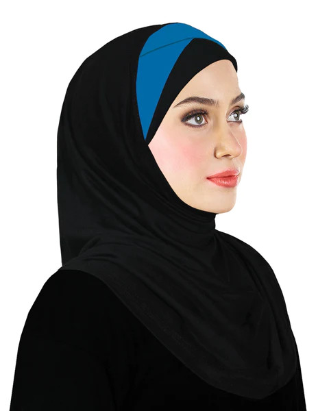 Lot of 12 Junior size Festive Amira Cotton Hijab 1 Color Pleats pull on Hijabs