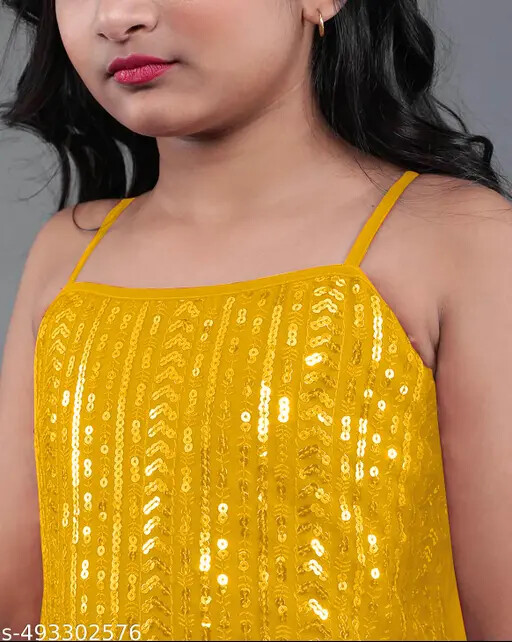 Diwali Kids Modern Elegant Girls Kurta with sharara | Kurti Sharara For girls