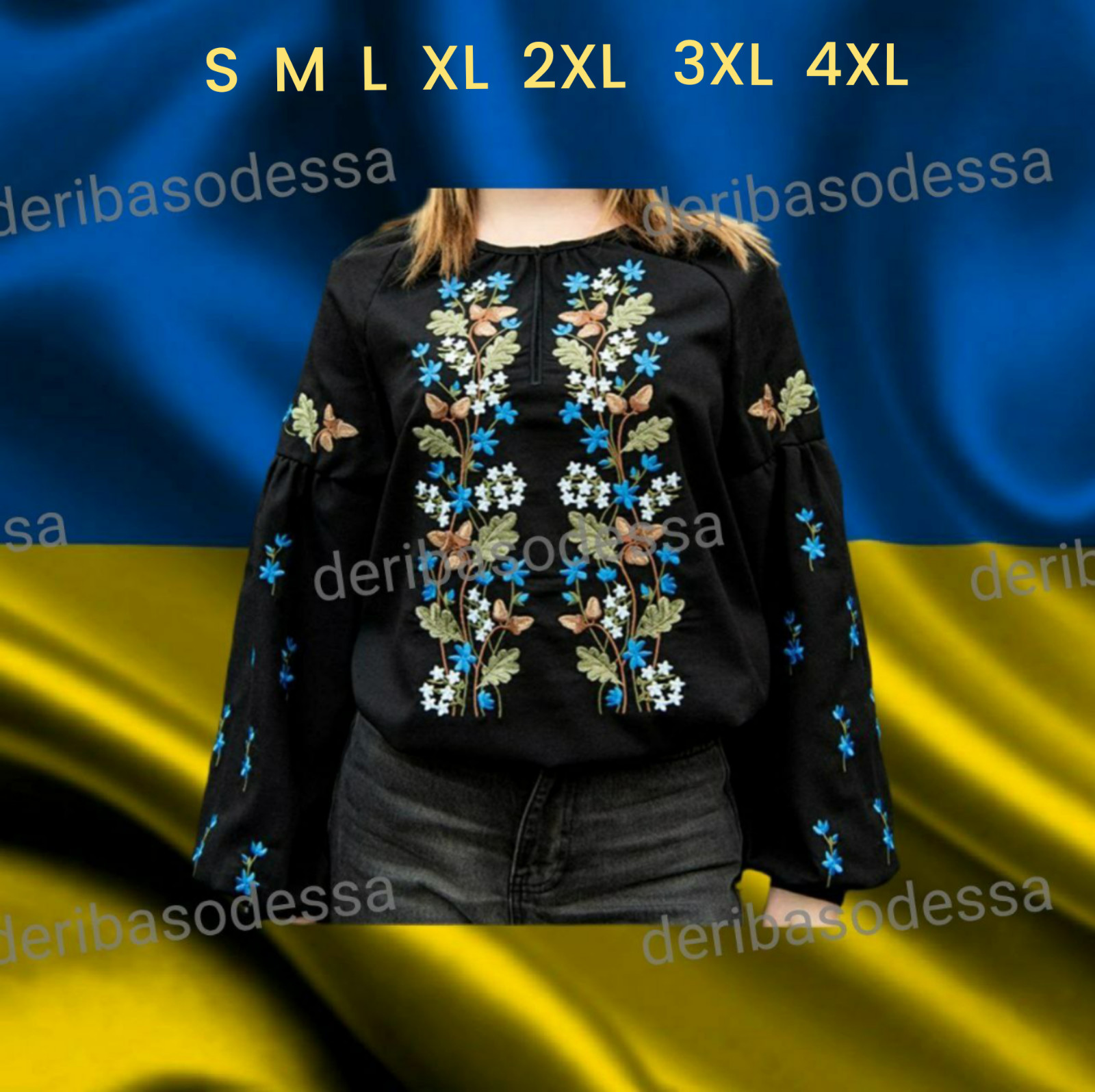 Traditional Ukrainian embroidered blouse Vyshyvanka 2XS,XS,S,M,L,XL,2XL,3XL,4XL