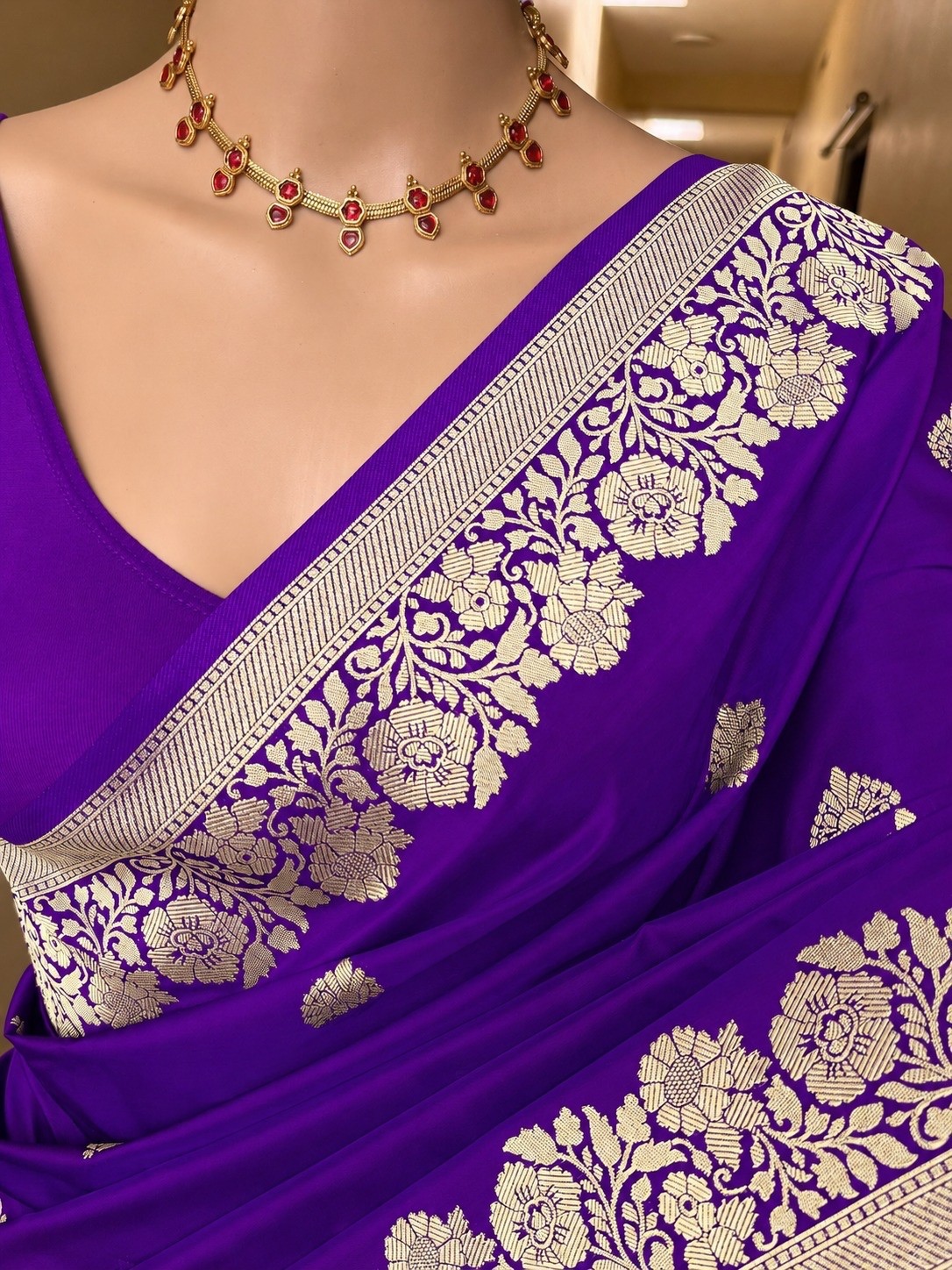 Designer Sari Bollywood Bridal Silk Saree Blouse South Indian Ethnic Ready made