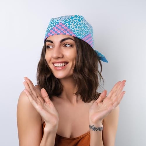 Cotton-Blend Bandana, Head Scarf, Headband, Head wrap, Hair Neck Scarf Fcs047