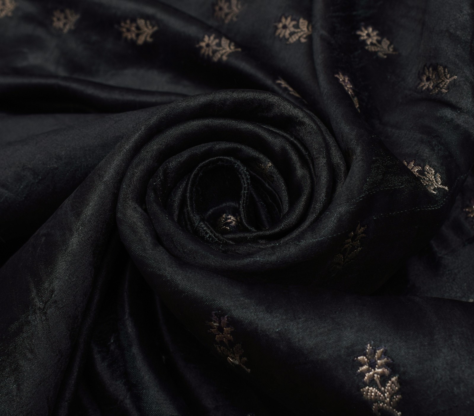 Sushila Vintage Heavy Saree Pure Satin Silk Banarasi Brocade Woven Sari Fabric