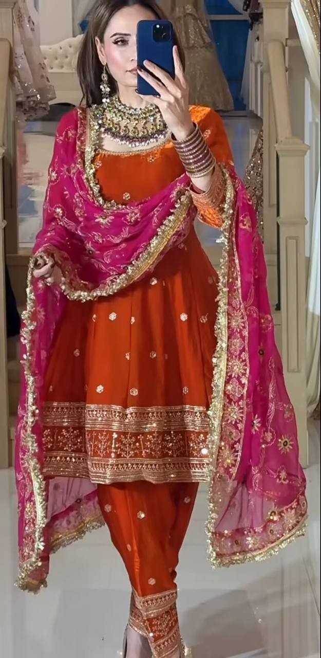 Pakistani Farsi Salwar Kameez Ready to Wear Dhoti Suits Bollywood Wedding Party