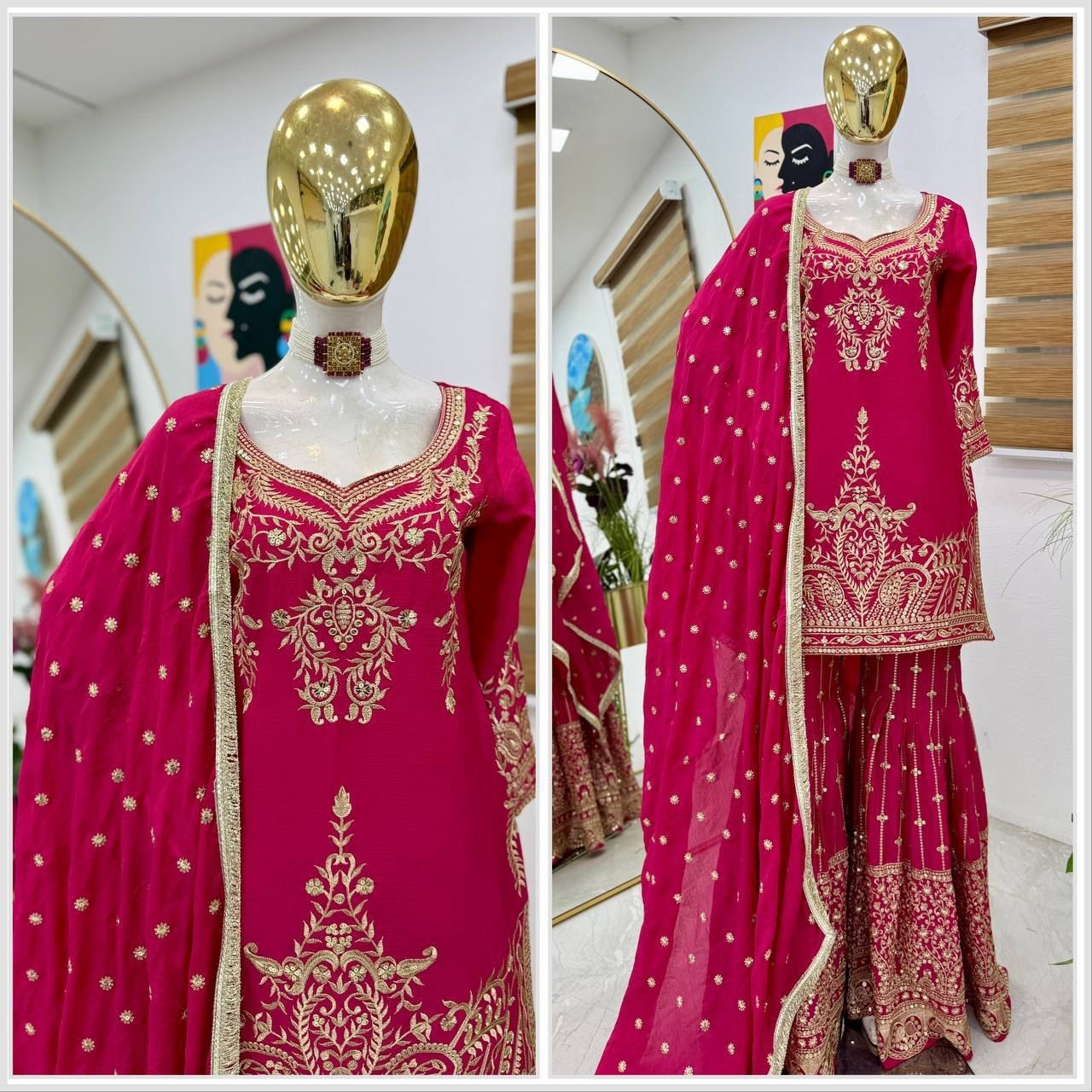 SALWAR KAMEEZ PAKISTANI INDIAN WEDDING PARTY WEAR DRESS BOLLYWOOD SUIT SHARARA