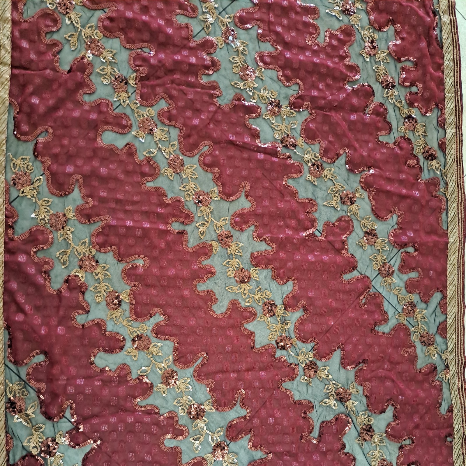 Sarees Art Silk Embroidered Woven Cultural Sari Craft Fabric hand embellished