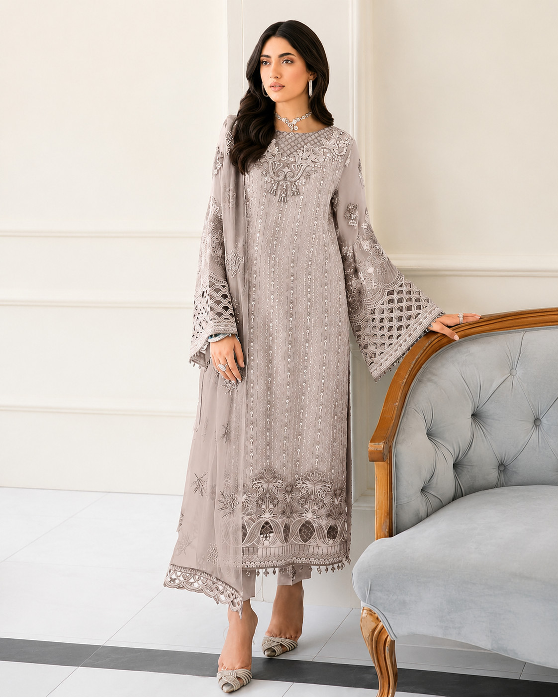 Women Pakistani Designer Salwar Kameez Dupatta Palazzo Indian Kurta Kurti Gown