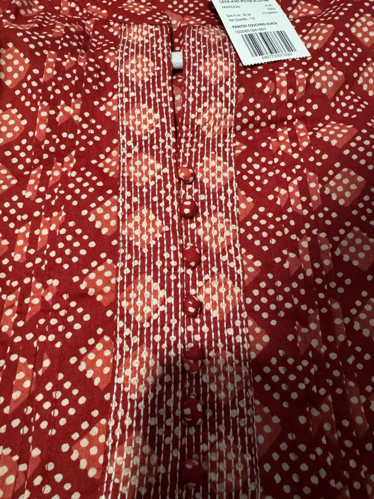 Srishti Womens Small Kurti Mandarin Collar NWT