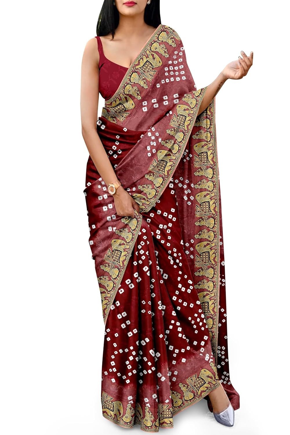 Women’s Zari Weaving Heavy Jacquard Border pure Art Silk Saree With Blouse Piece