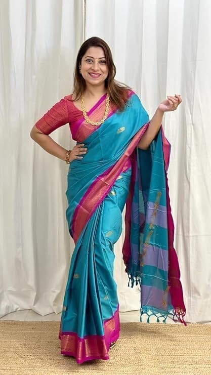 Women’s Zari Work, Cotton Silk Fabric