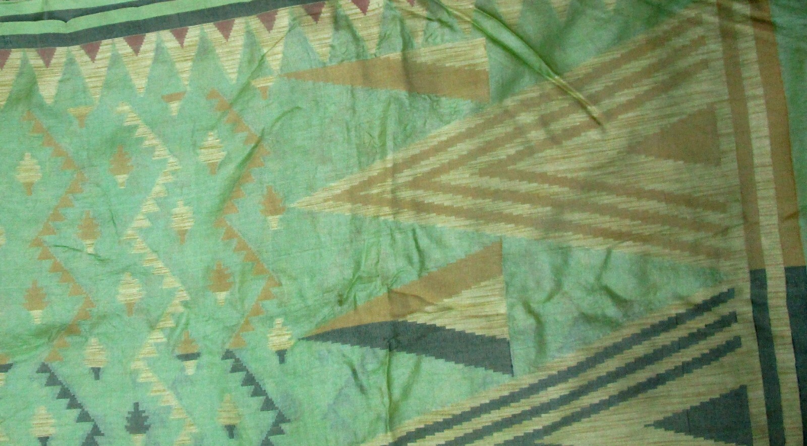 BVH WEARABLE PURE SILK Vintage Sari Saree 5yds 22MAR12720 X16 E711 Pista #ABCKB