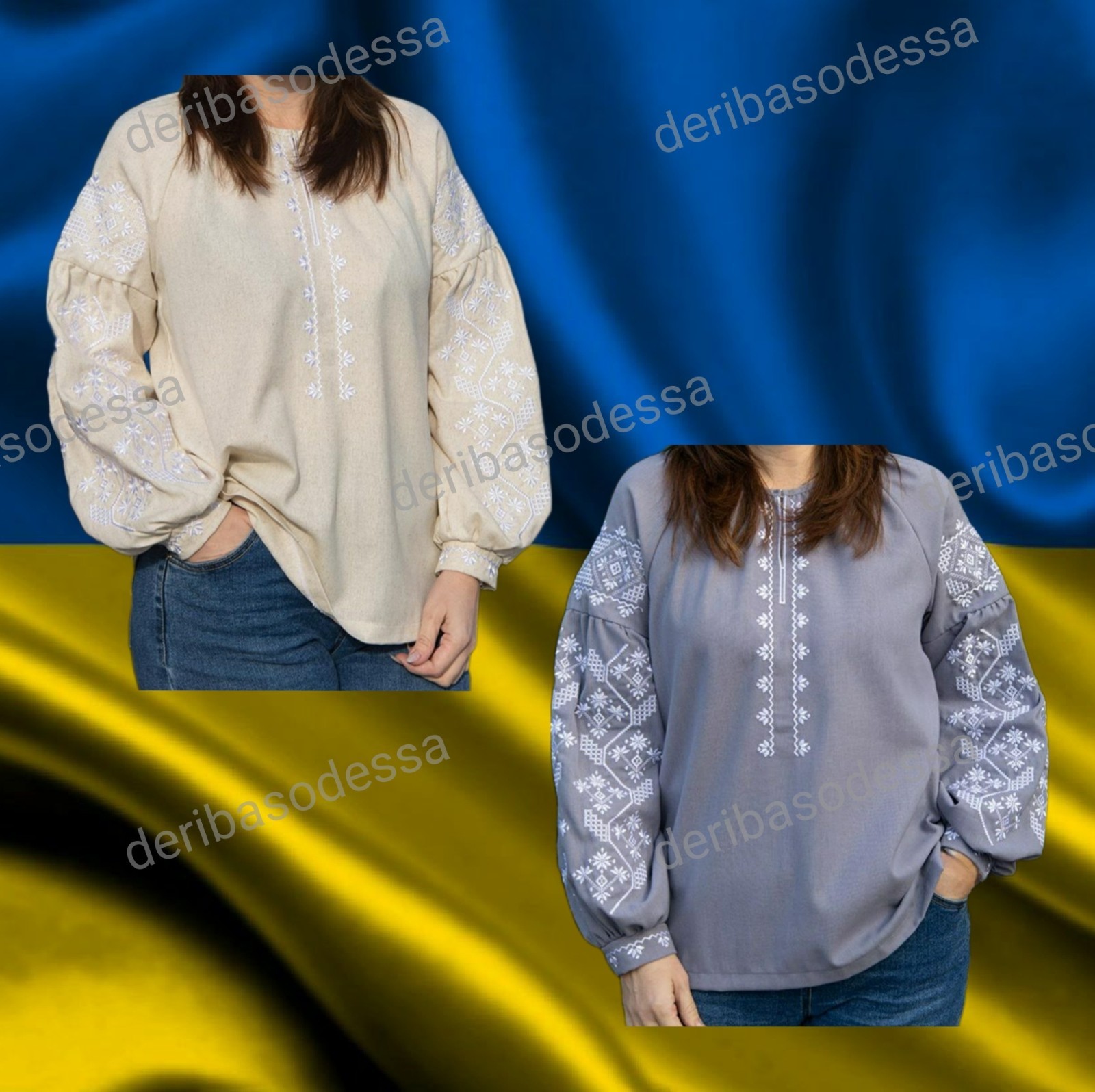 Traditional Ukrainian embroidered blouse Vyshyvanka 2XS,XS,S,M,L,XL,2XL,3XL,4XL