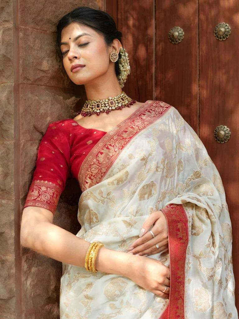 Fancy Georgette Party Saree Indian Sari Designer Wear Wedding Blouse Traditional