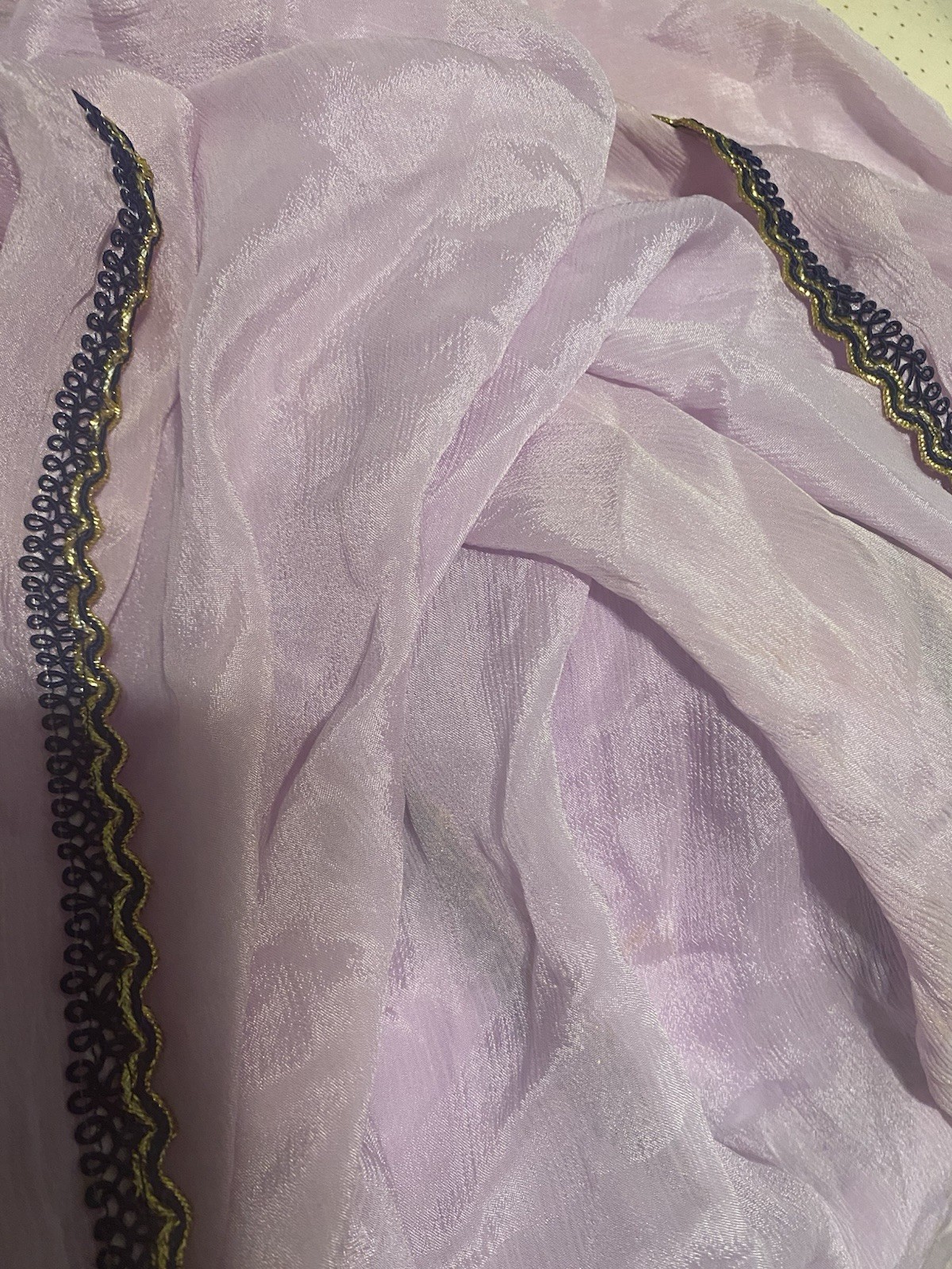 Lavender pure Silk Embroidered plazo Kameez Set Women’s Traditional