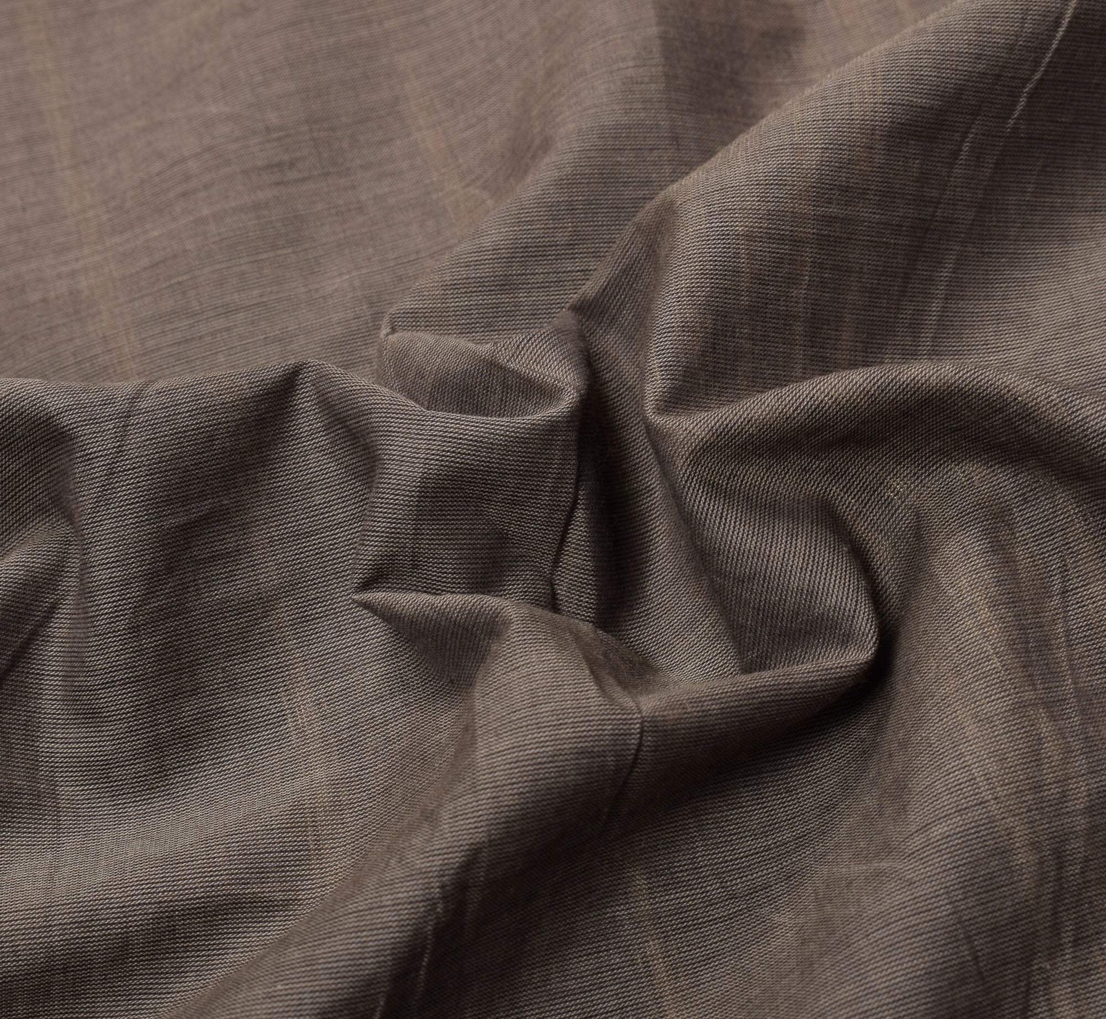 Sushila Vintage Taupe Chettinad Saree Pure Cotton Woven Brocade Sari Fabric
