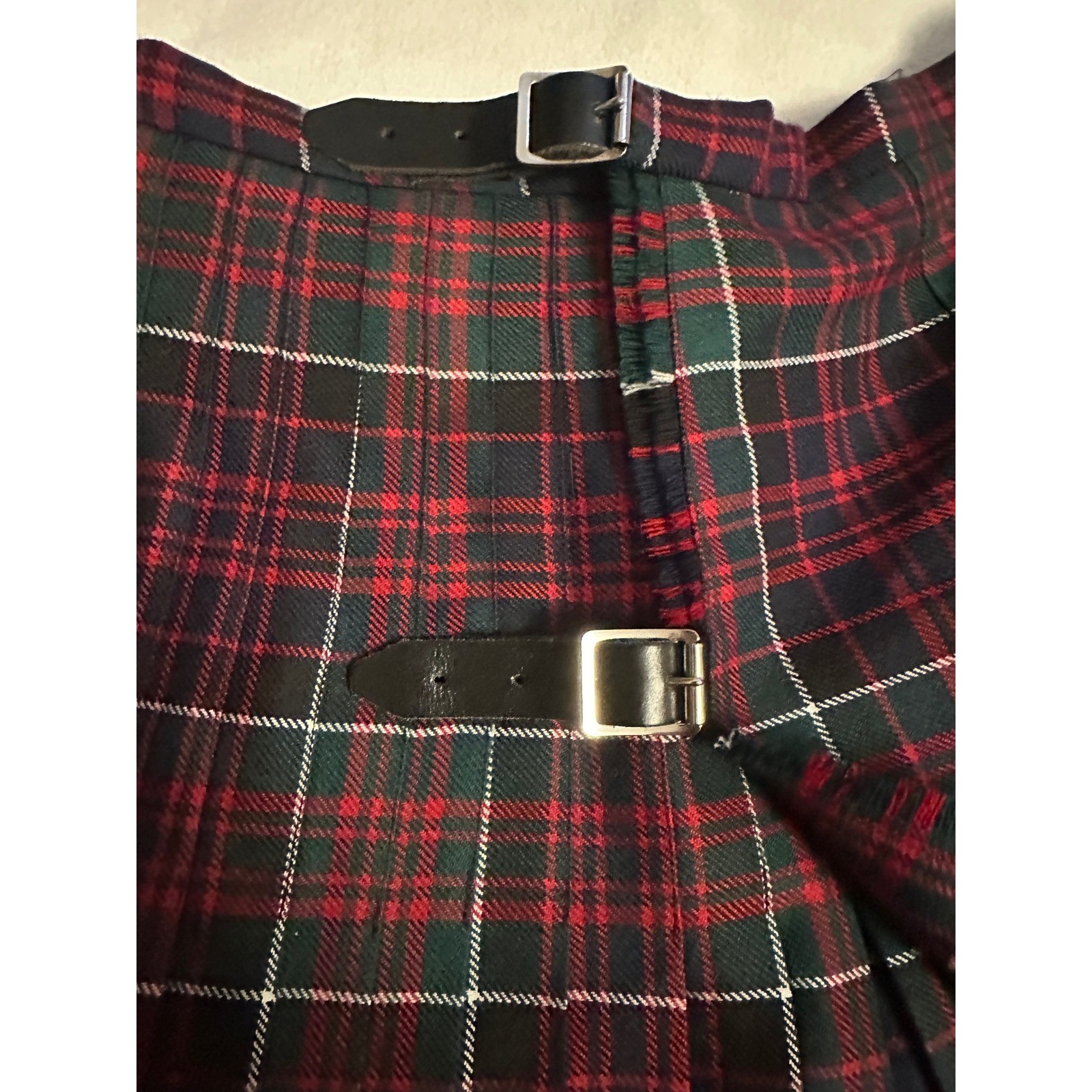 Celtic Craft Centre Scottish Wool Kilt Set Belt Scarf Garter Flashes Outlander