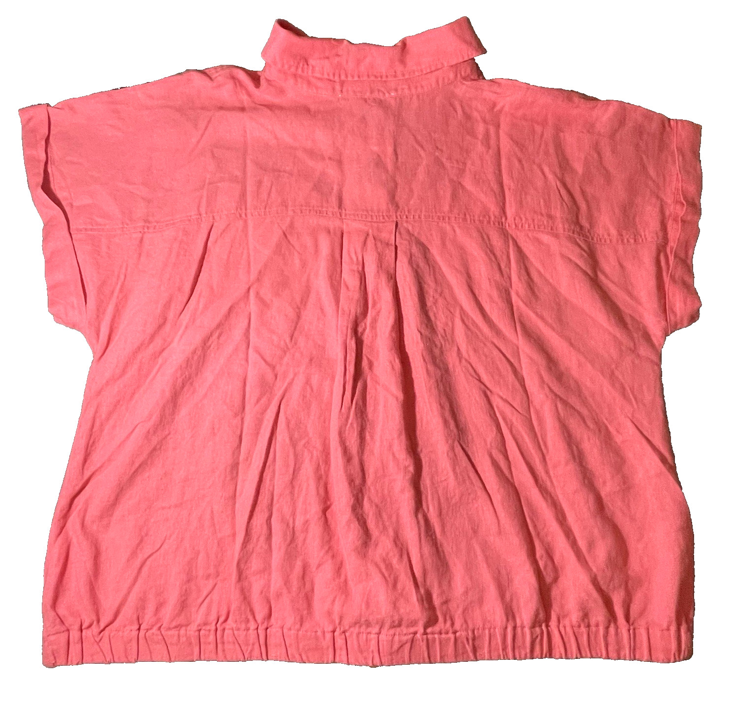 MICHAEL KORS Women’s Button-Down Waist Tie Blouse in Camelia Rose. Size: 1X NWT