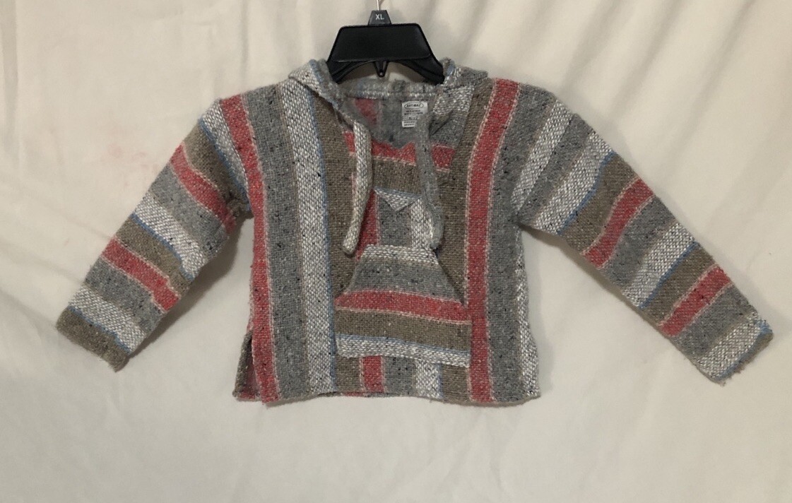 Art-Maz Hoodie Sweater Poncho Pullover Multicolor Children’s Size 4 Pocket