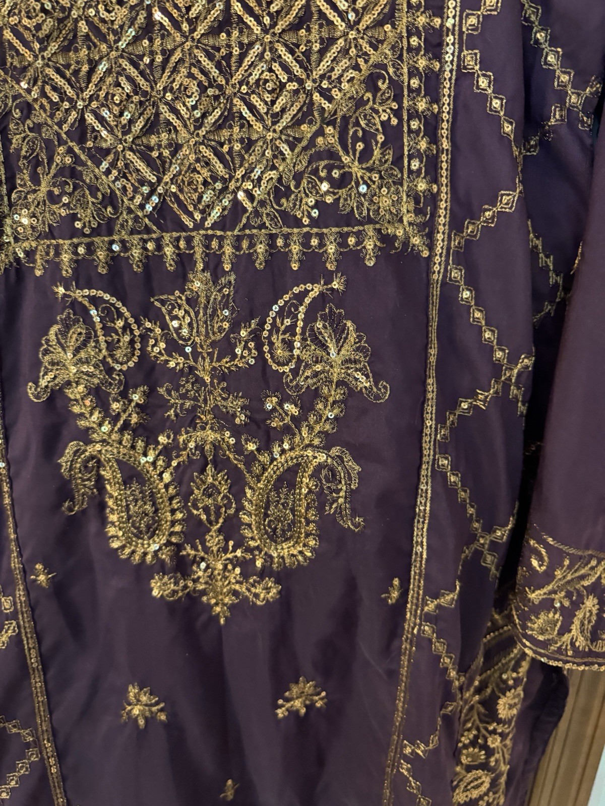 Pakistani Suit Shirt and Straight Pants 3 Piece Shirt Pants and Dupatta. Size S