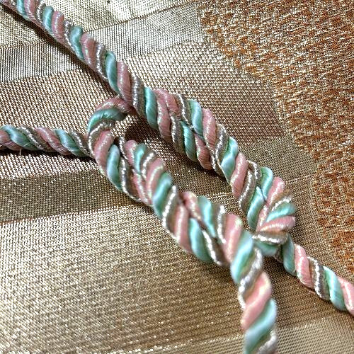 Japanese Obi Cord Obijime Braided 144cm – Muted Tones, Firm Weave Kimono Accesso