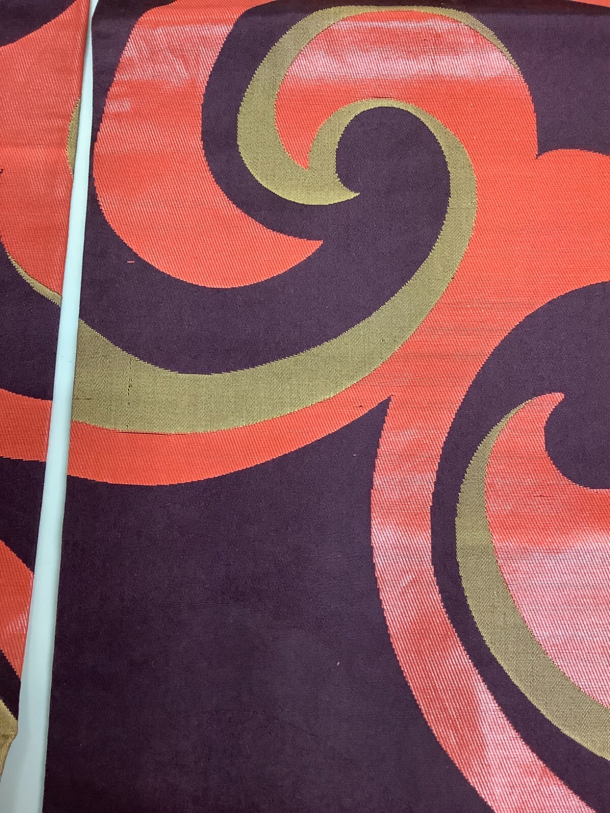 Japanese Vintage Kimono Nagoya Obi pure silk purple tradition 145.6×12.2inch