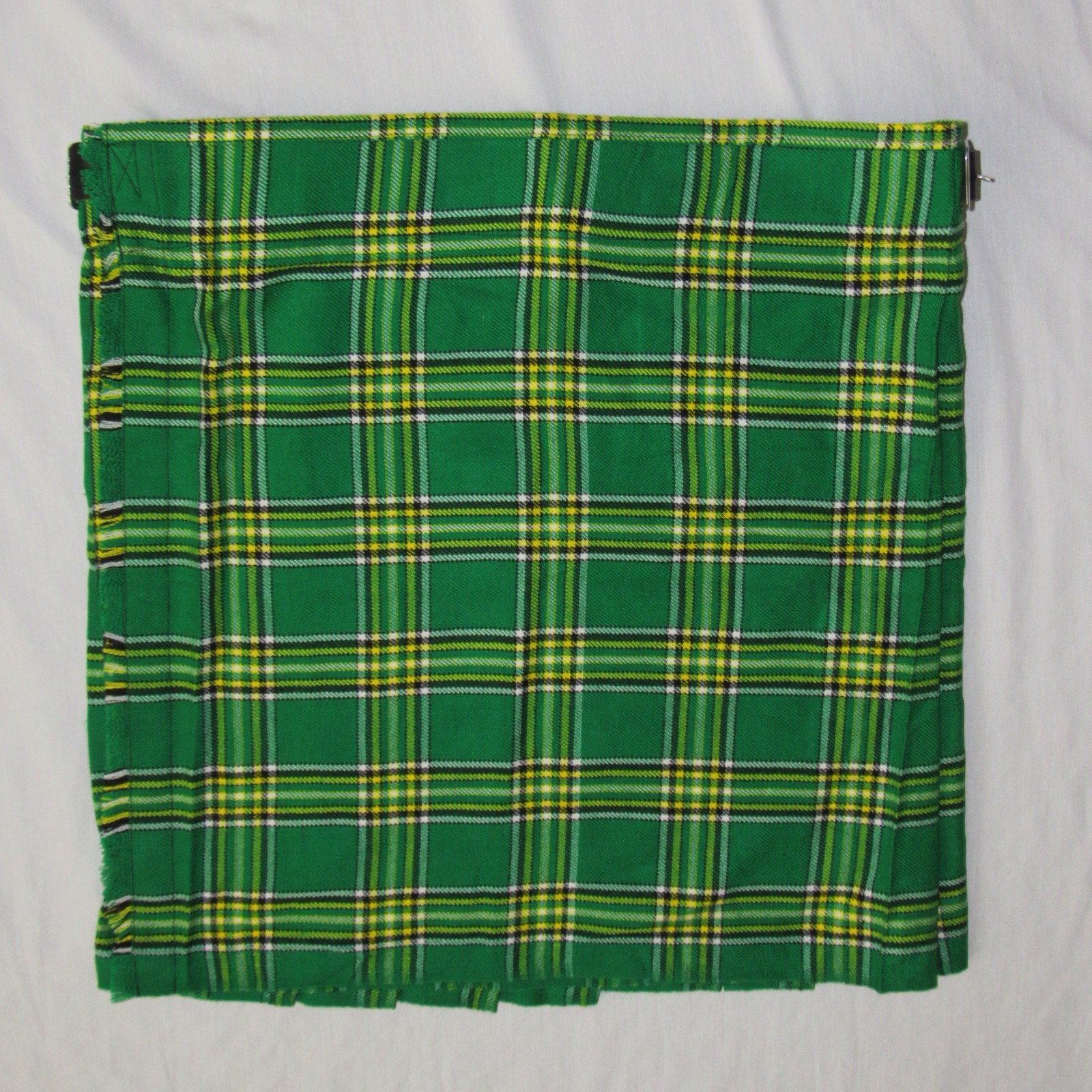 NWT All Safe Trading Green & Yellow Tartan Plaid Kilt Men’s sz 44 Scottish