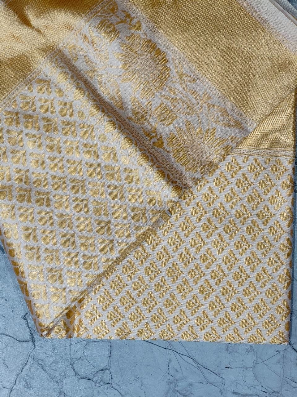 Women’s Woven Design Banarasi Style Soft Lichi Silk Saree With Blouse Piece Sari