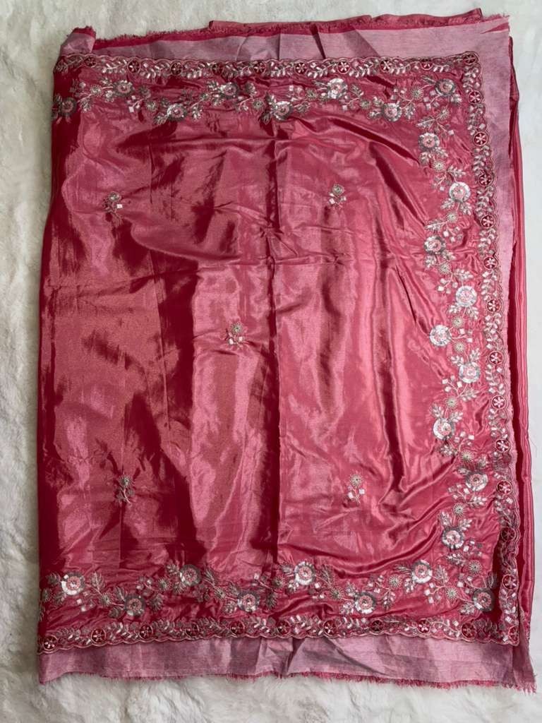 Pure tissue silk embroidery Saree