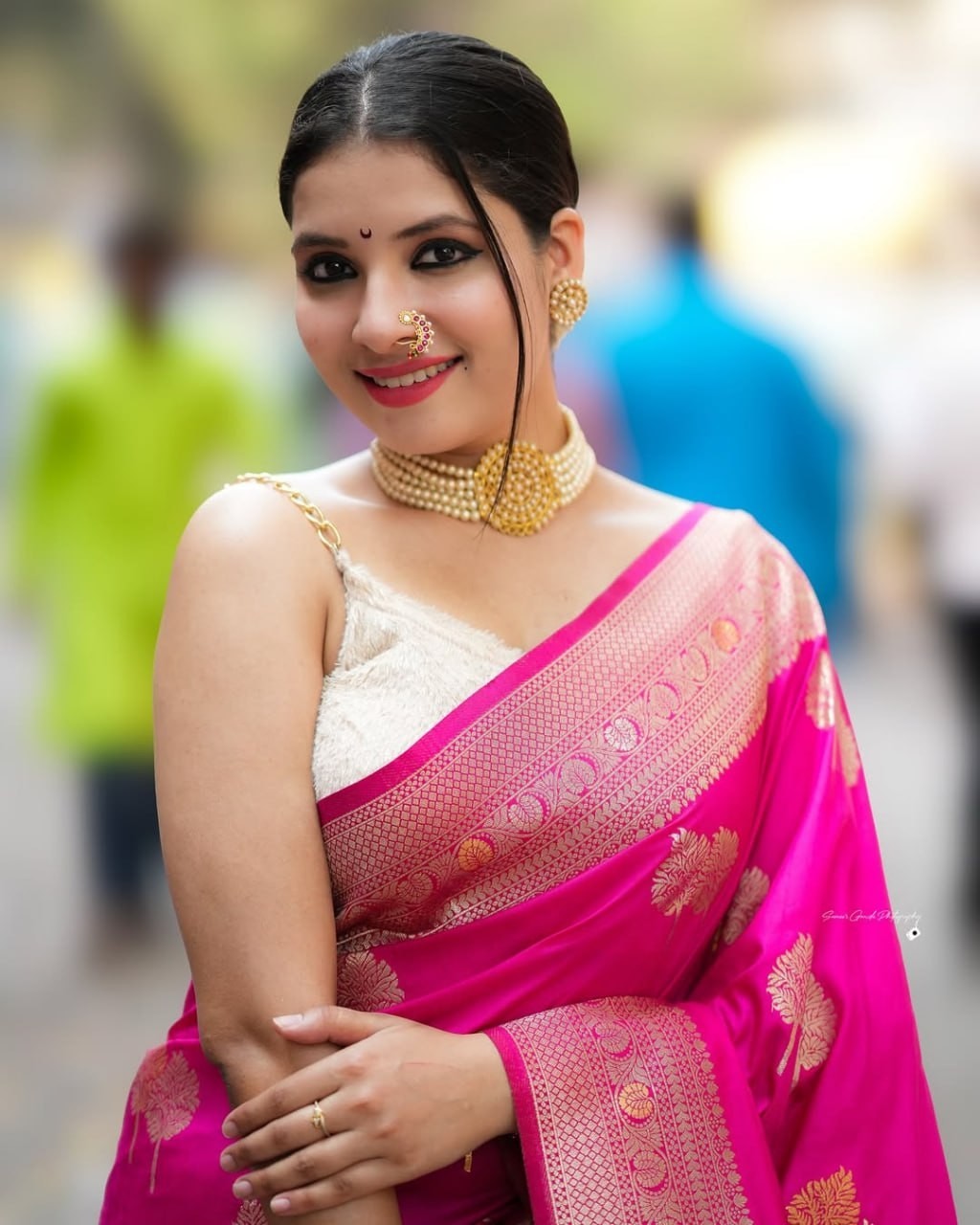 Beautiful Pink Sari Indian Traditional Wear – Festive Designer Saree