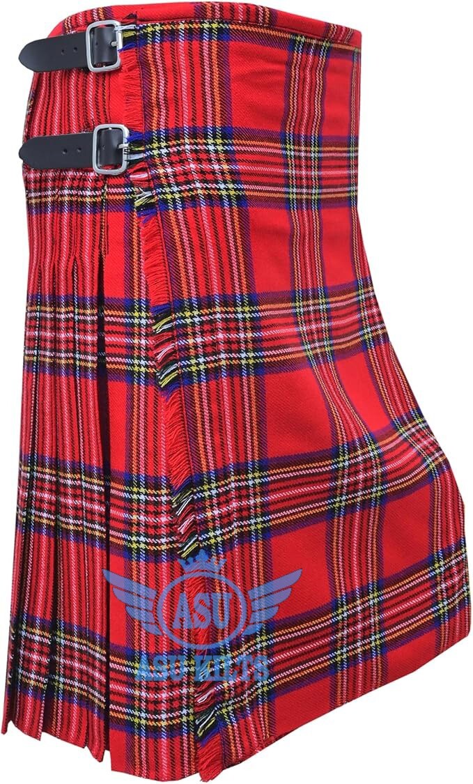 Scottish Traditional Handmade Royal Stewart Tartan Kilt for men Custom Size