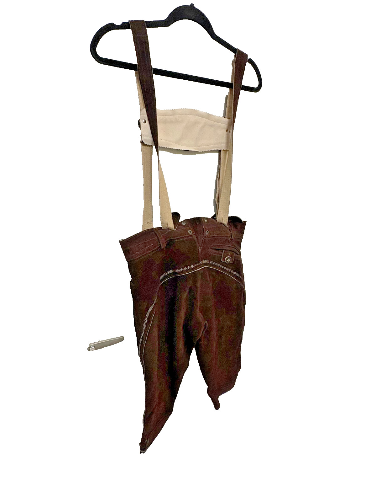 Lederhosen Men Octorberfest Suede Beige Brown Size Medium