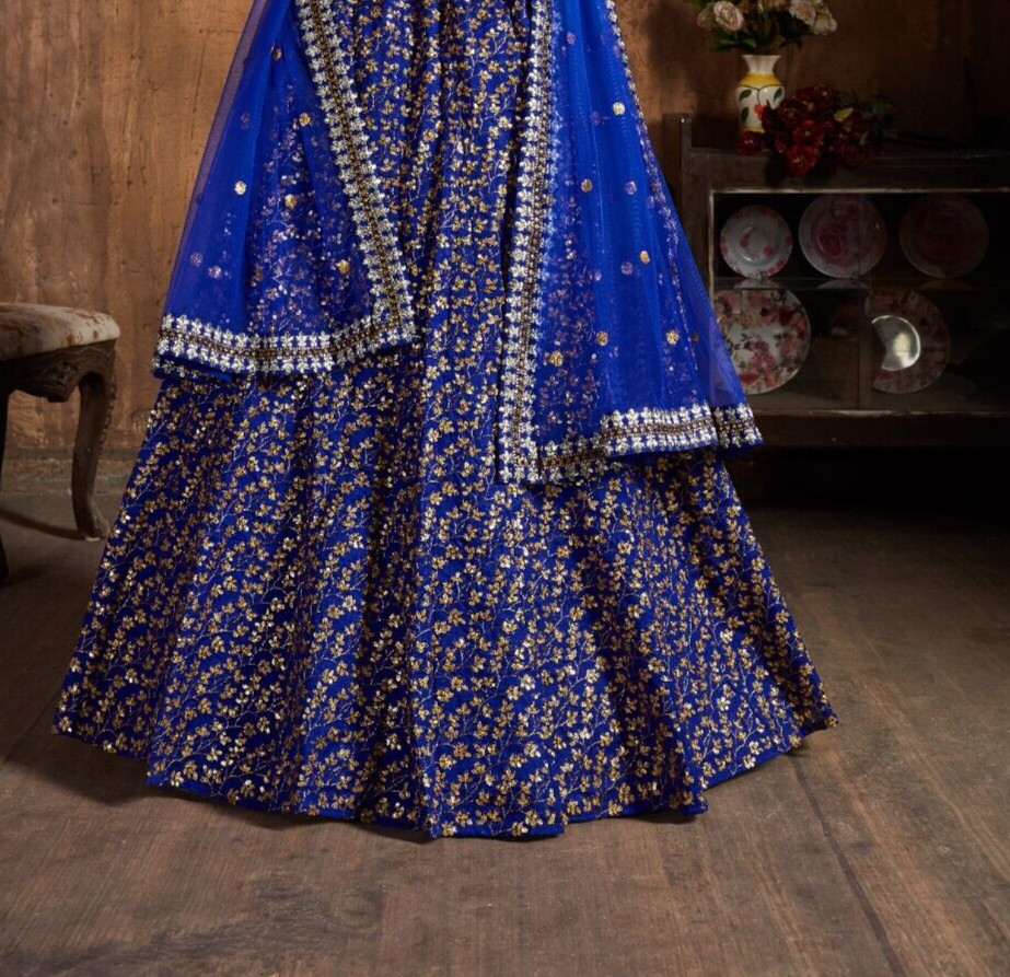 Designer Raw Silk Lehenga Choli With Soft Net Dupatta For Indian Wedding Wear