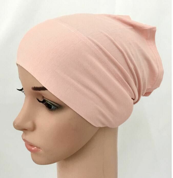 Muslim Modal Inner Hijab Caps Stretch Turban Cap Islamic Underscarf Hat Tube Cap