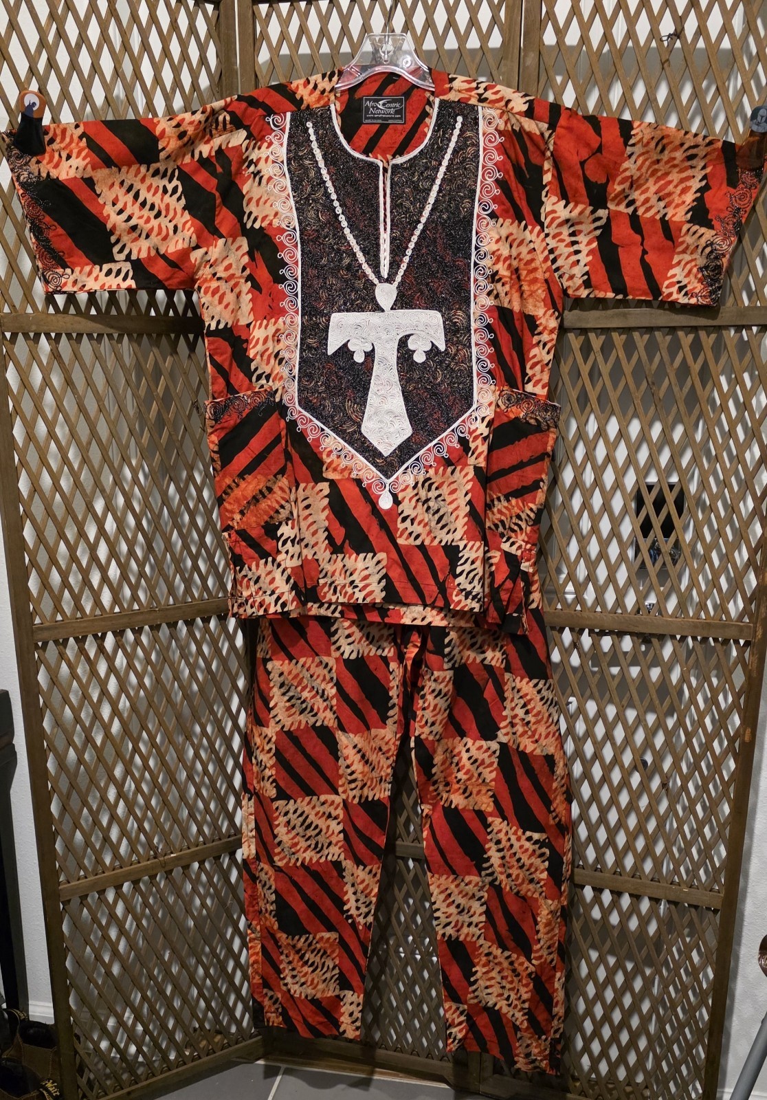 NWT AfroCentric Network Short Sleeved Dashiki Shirt & Matching Pants $125 (#2)