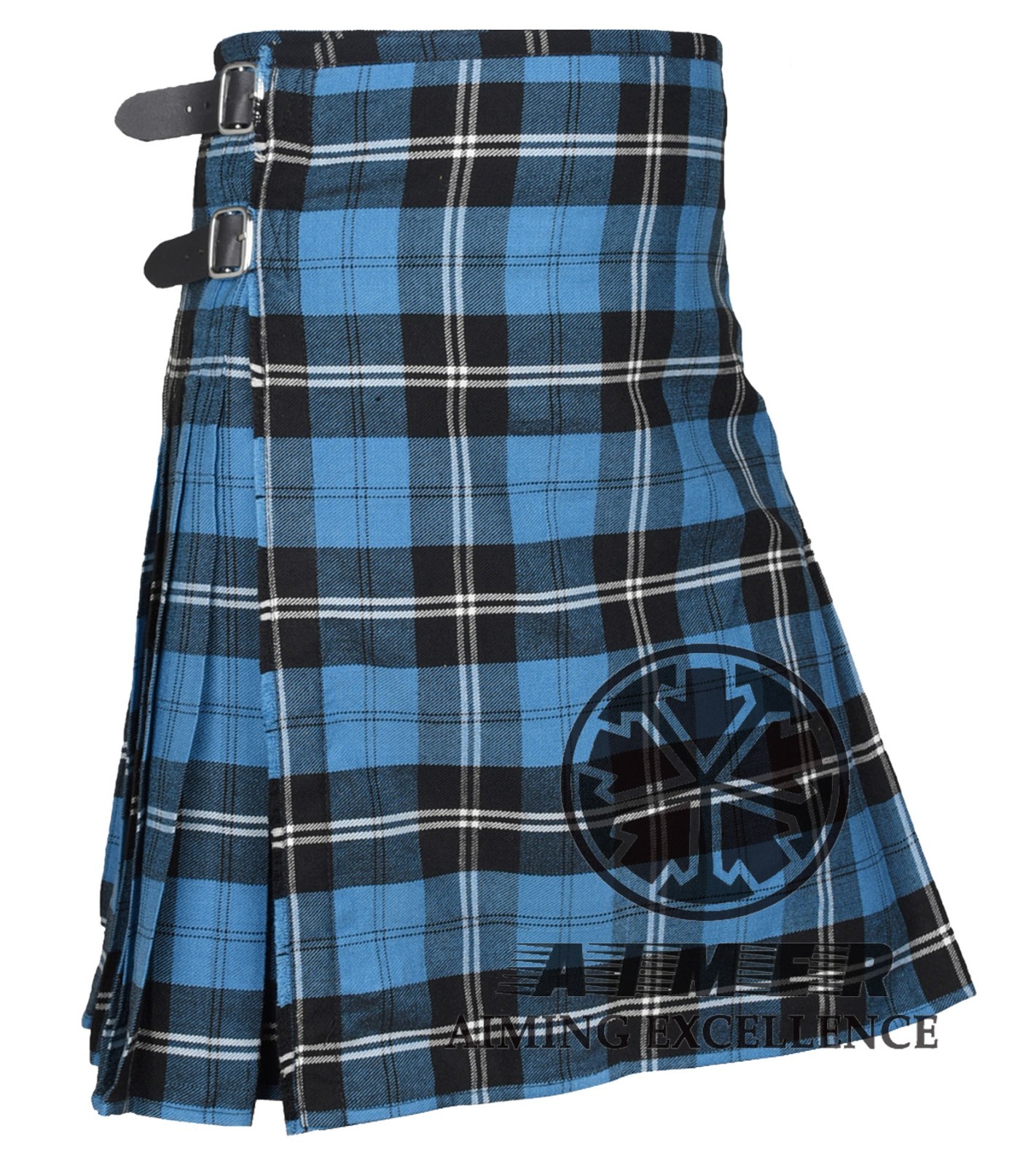 Traditional Scottish Handmade Ramsey Blue Tartan kilt 8 Yard kilt for men kilts