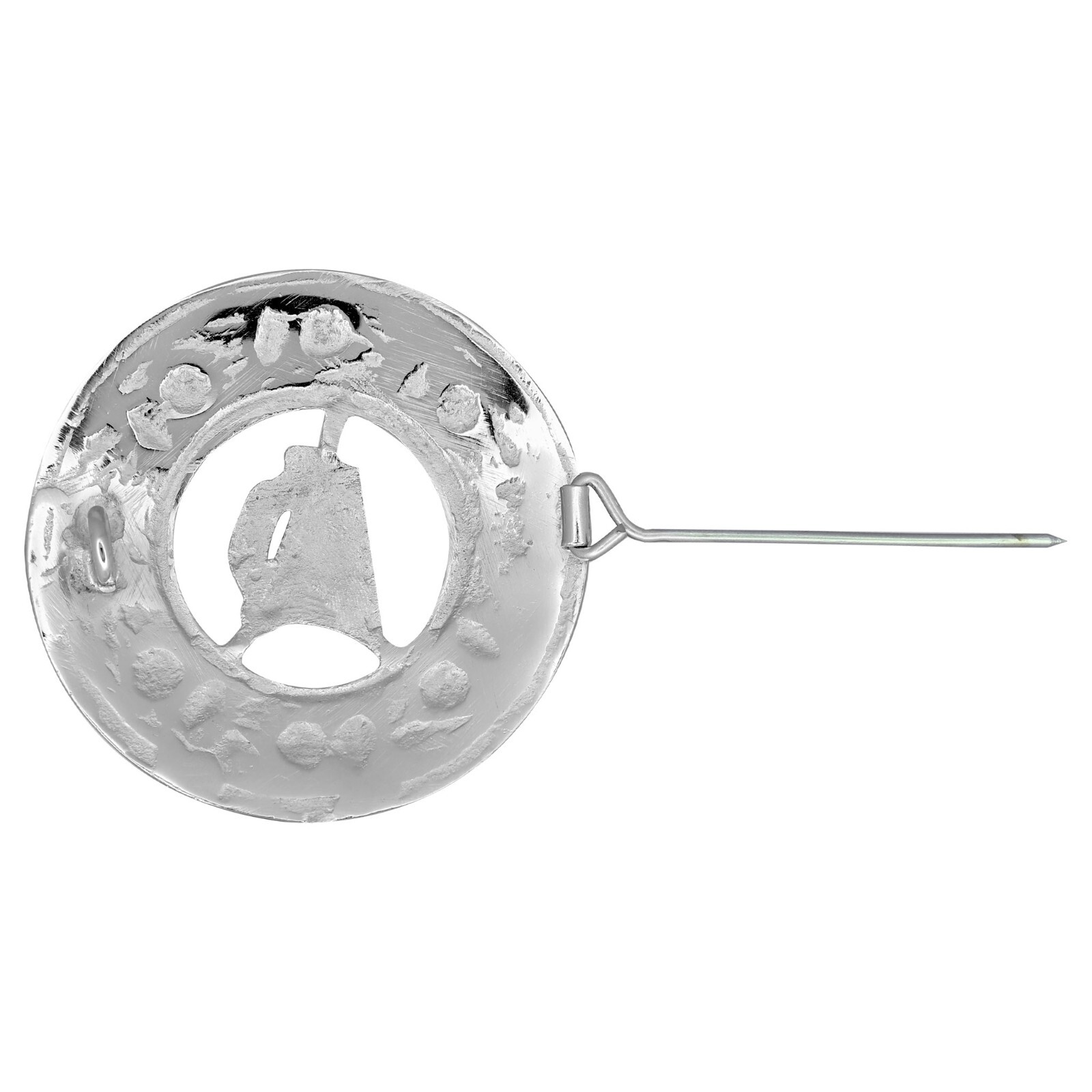 Traditional Men Irish Harp Fly Plaid Brooch Silver Scottish Sash Brooch Wedding