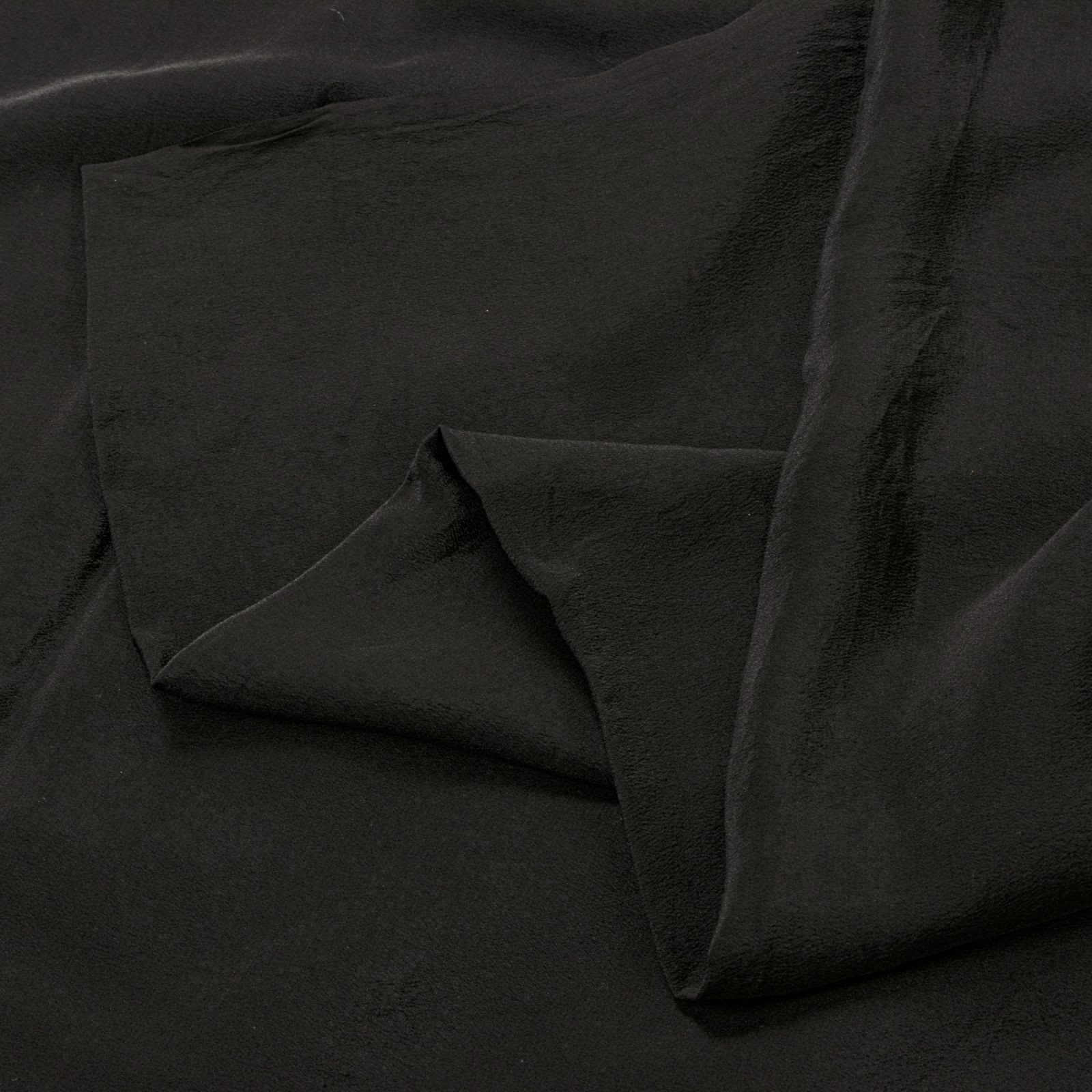 Sanskriti Vintage Saree Solid/Plain Black Pure Crepe Sari 5.5+Yard Craft Fabric