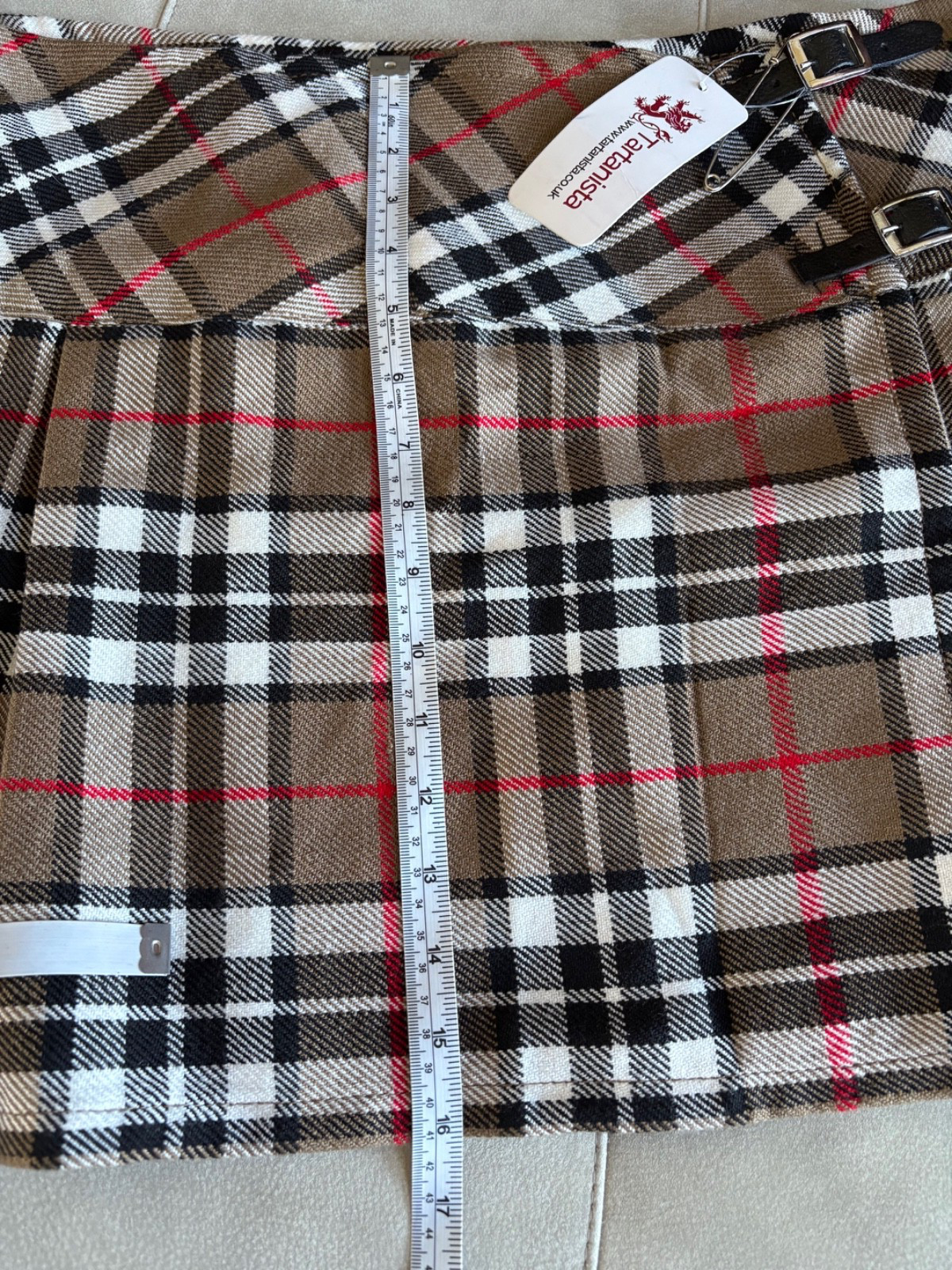 Tartanista Black Watch Plaid Tartan Pleated Kilt Sz 42 NWT