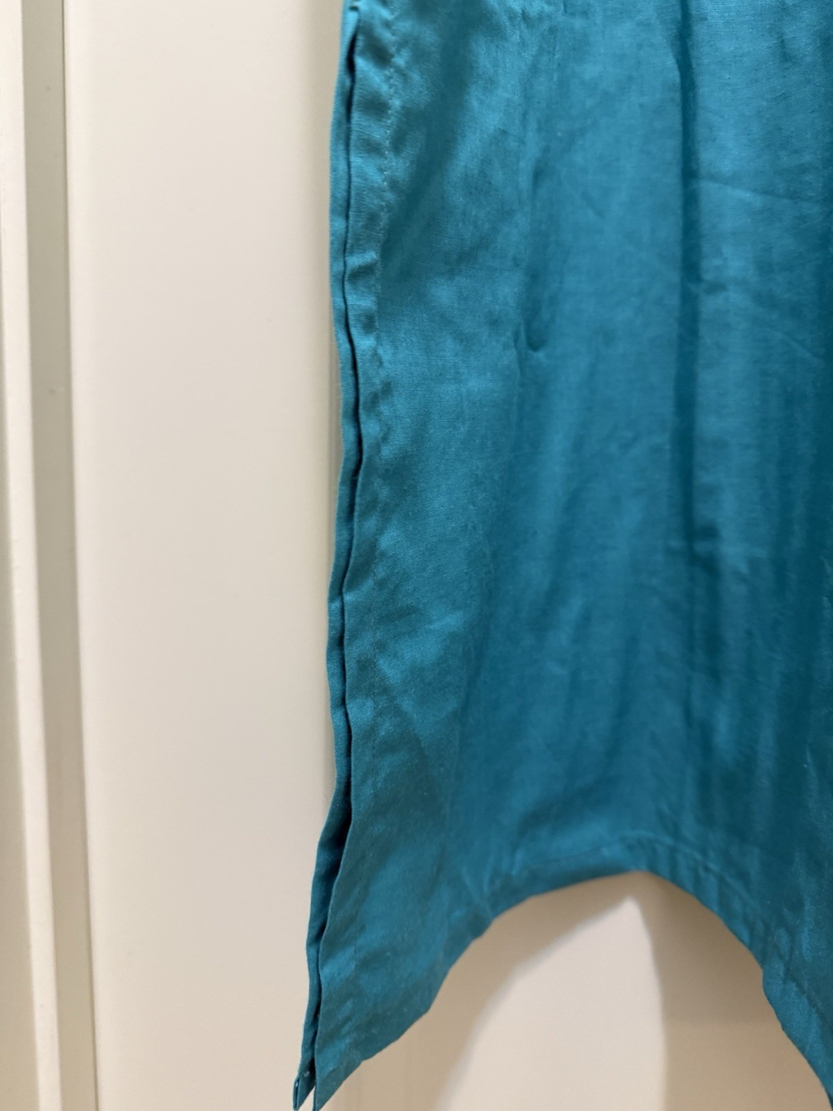Vintage Teal Embroidered Jalabiya Caftan Maxi Dress