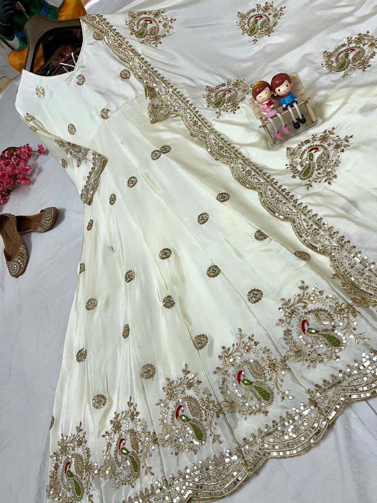 GOWN SALWAR KAMEEZ PAKISTANI INDIAN WEDDING PARTY WEAR DRESS BOLLYWOOD SUIT NEW