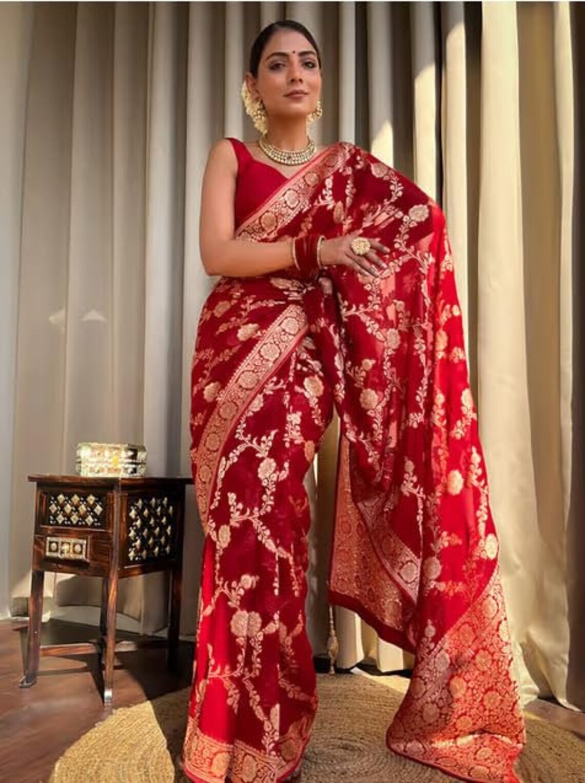 Silk Pure Zari Saree With Exclusive Zari Weaving All Over The Saree With Running