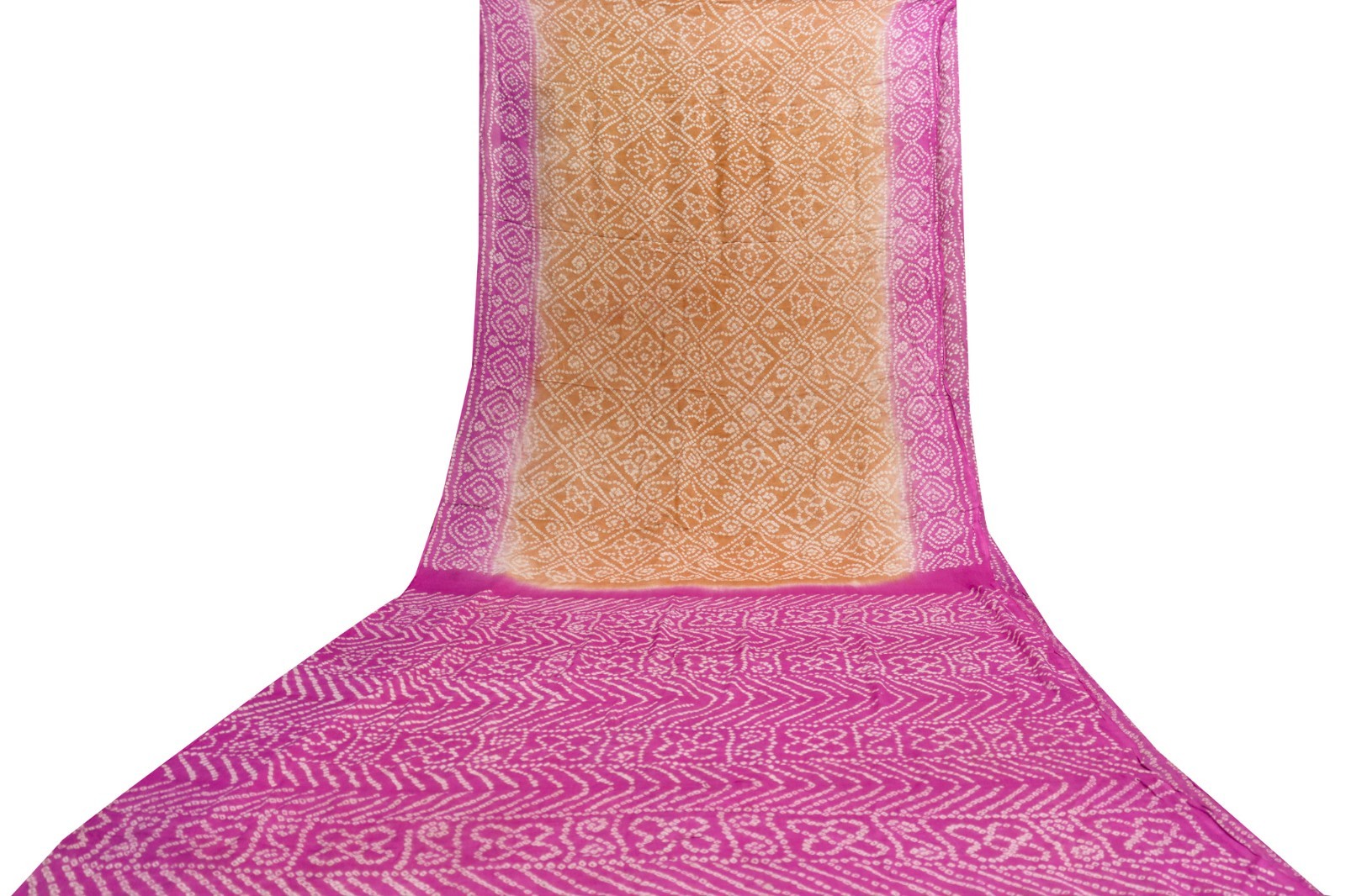 Vintage Chiffon Silk Saree, Lightweight Fabric for DIY & Sewing CS1278