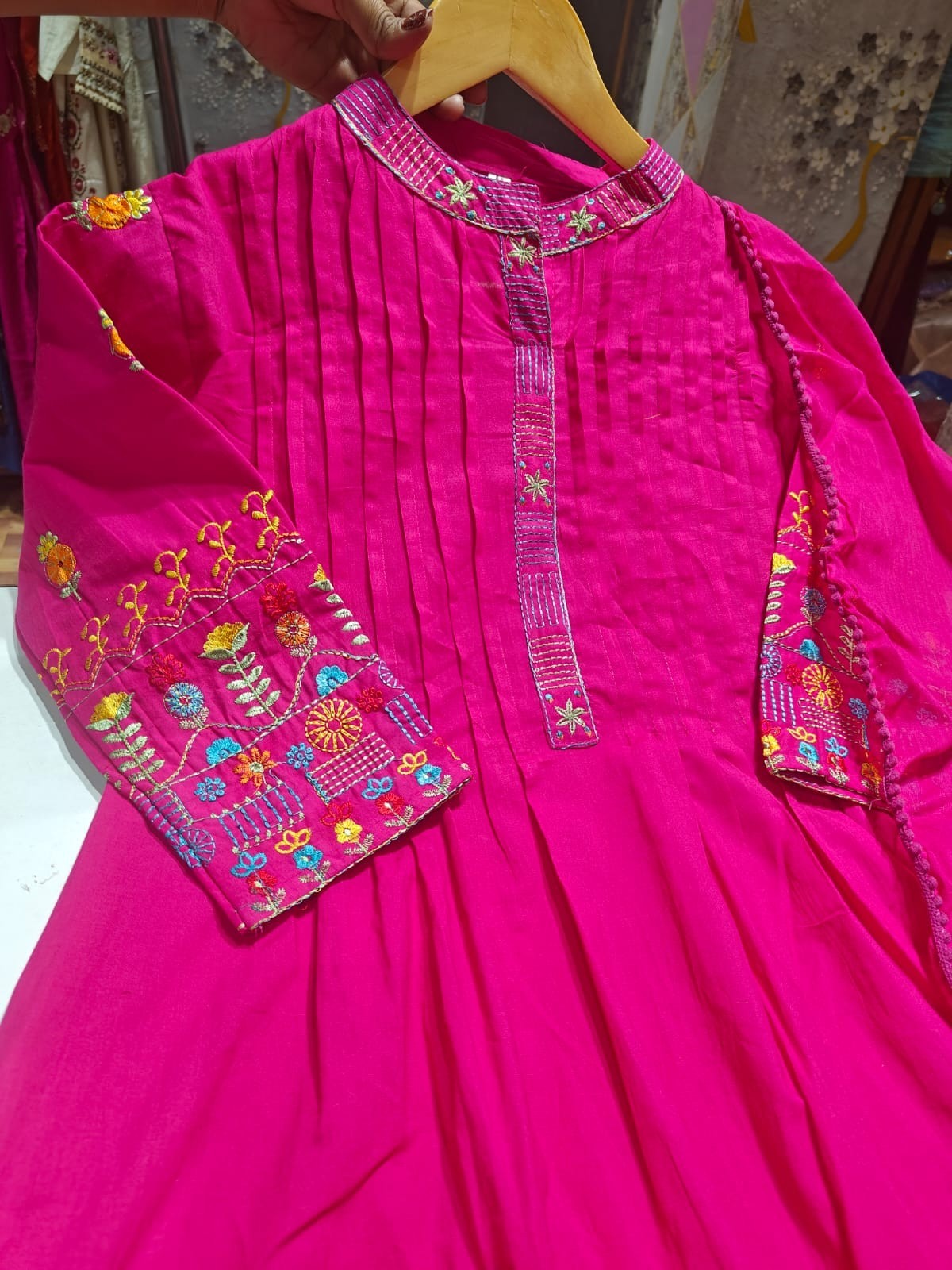 Fully Stitched Kurta Palazzo Dupatta Set Pakistani Salwar Kameez Readymade