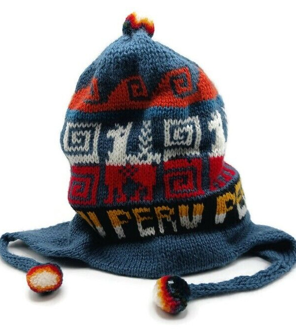 Handmade Chullo for kids – Peruvian Warmer hat for Winter knitting in Woll