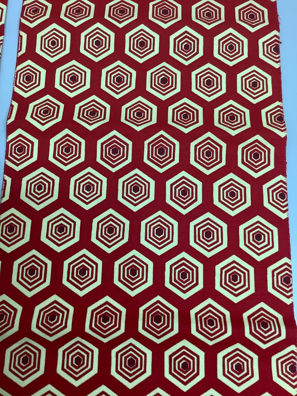 Japanese Vintage Kimono Nagoya Obi cotton red pattern tradition 139.3×10.6inch