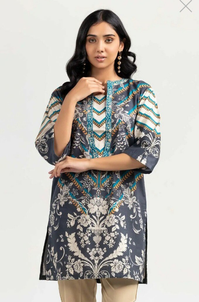 NWT GUL AHMED Khaddar Kurti Size S Pakistani Designer Indian SAFINAZ JOFA