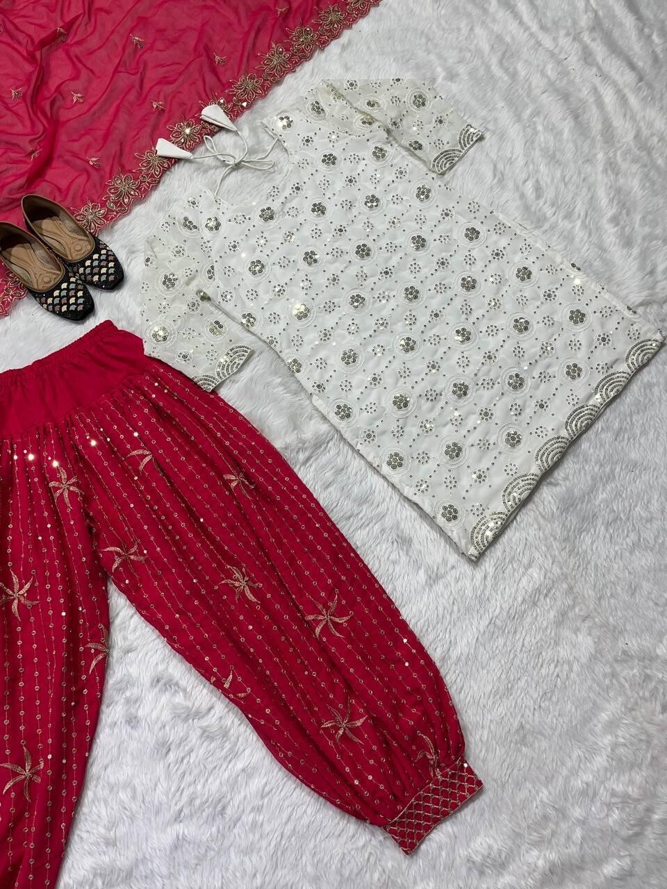 DRESS BOLLYWOOD SUIT PAKISTANI INDIAN WEDDING DHOTI TOP SALWAR KAMEEZ PARTY WEAR