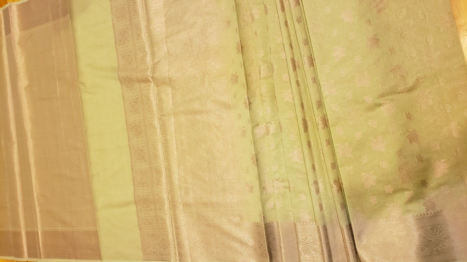 Saree Cotton Silk Zari Weaving Brocade Unstitched Blouse Bollywood Party Wear