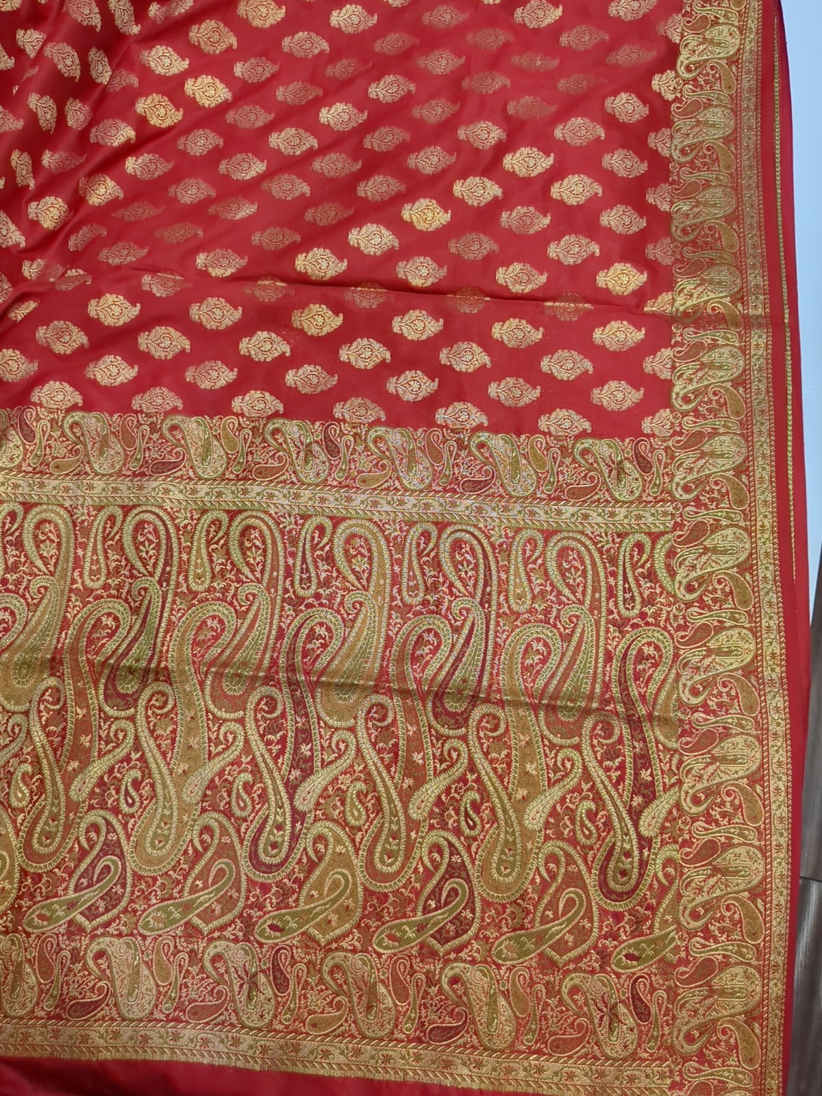Saree Party Indian Wear Sari Designer Bollywood Wedding Ethnic Pakistani Red/Gol